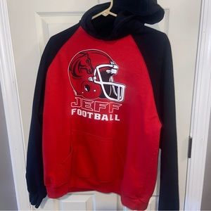 Lafayette Indiana Bronchos football hooded sweatshirt adult XL
